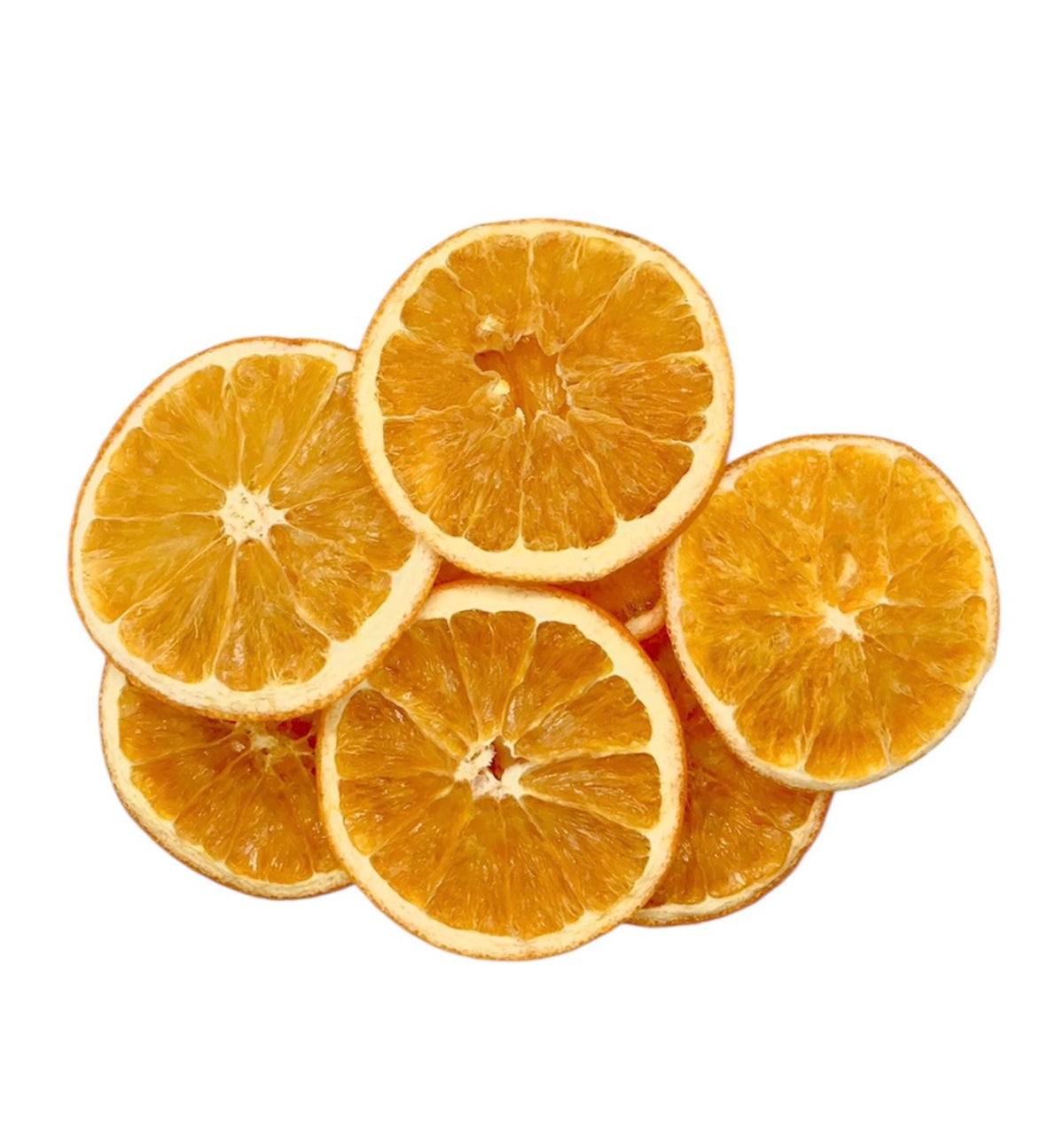 Dried orange slices on a white background – Ronita's Bakery